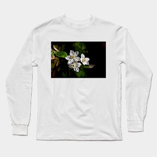 Three white flowers Long Sleeve T-Shirt